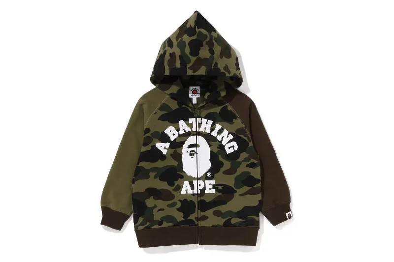 1ST CAMO CRAZY COLLEGE ZIP HOODIE