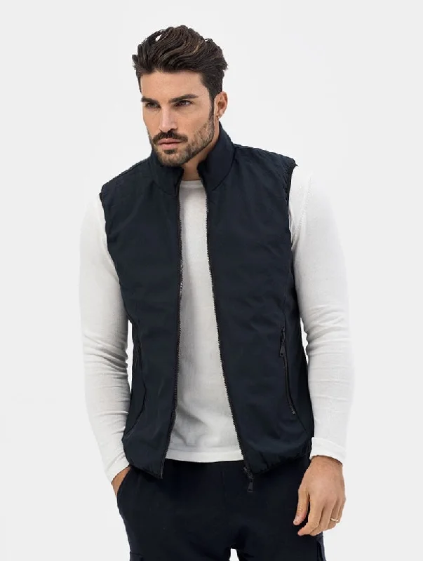 AARON DOUBLE FACE VEST IN BLUE