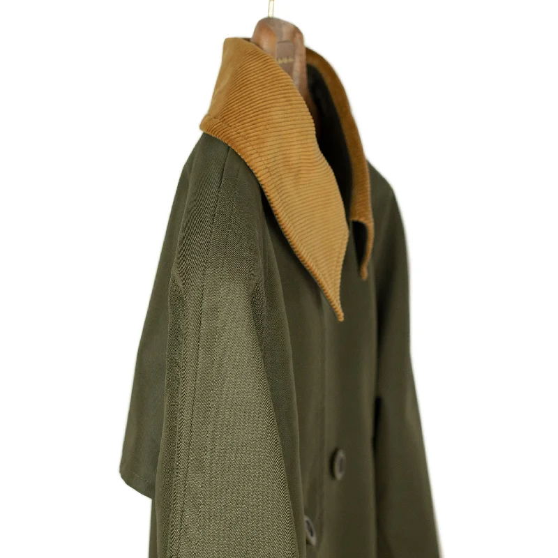 cotton-polyester-chambray-gabardine-cloth-double-breasted-raglan-sleeve-trench-coat-olive-60003