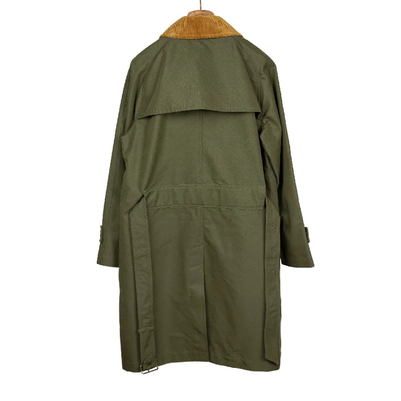 cotton-polyester-chambray-gabardine-cloth-double-breasted-raglan-sleeve-trench-coat-olive-60003