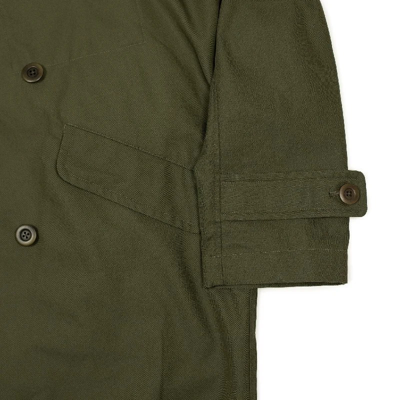 cotton-polyester-chambray-gabardine-cloth-double-breasted-raglan-sleeve-trench-coat-olive-60003