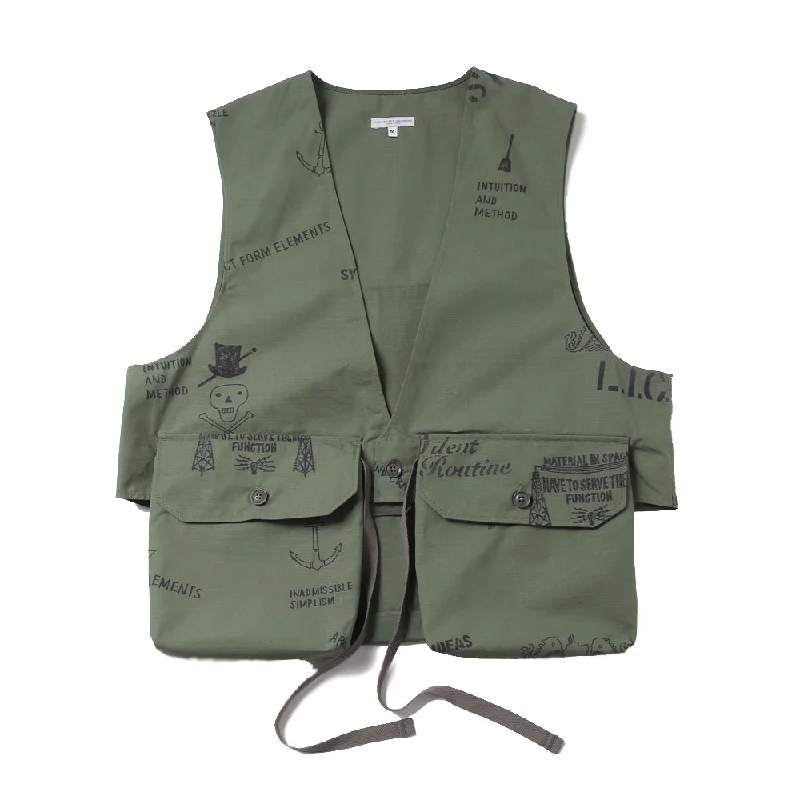 Fowl Vest - Graffiti Print Ripstop