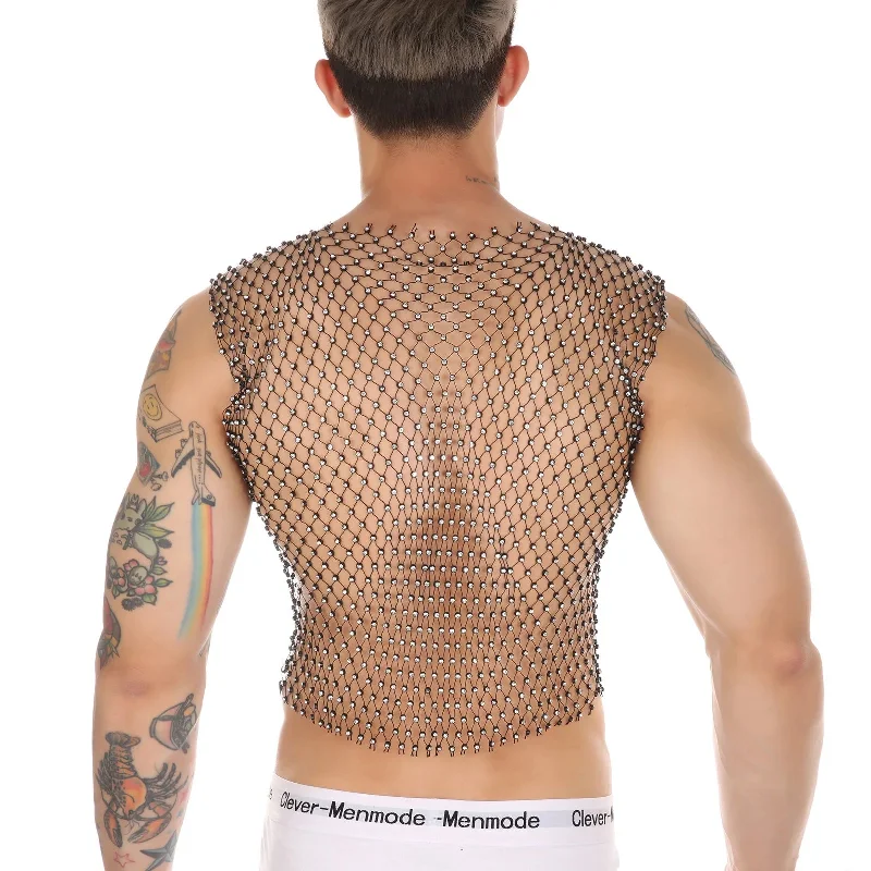 glitter-midriff-rhinestone-fishnet-vest