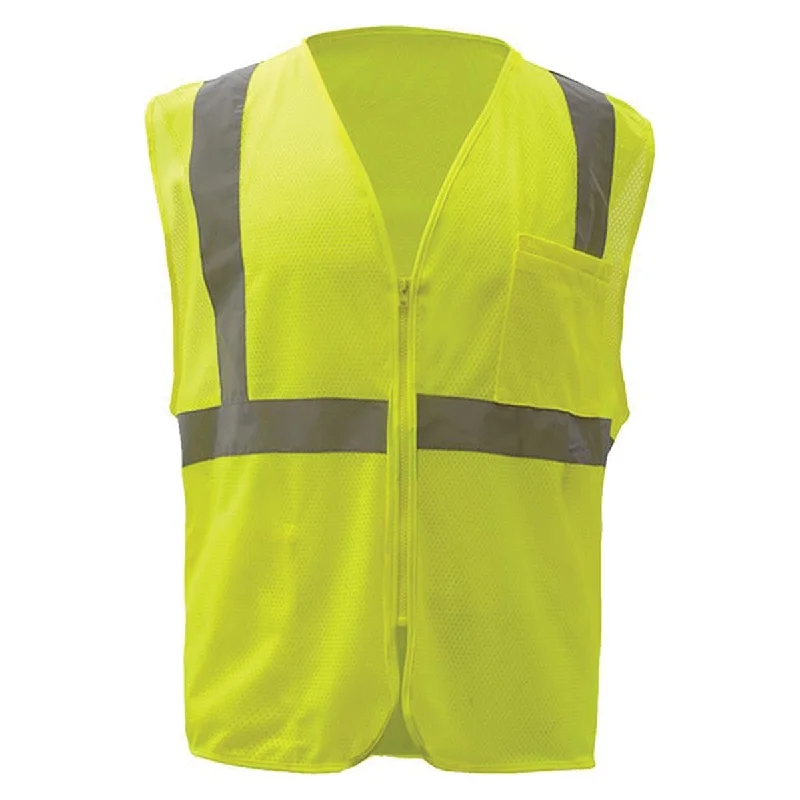 GSS Safety ANSI 2 Standard Mesh Zipper Hi-Vis Safety Vest