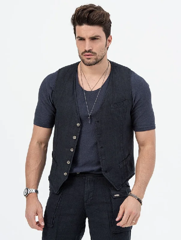 SAWYER VEST IN DARK BLUE