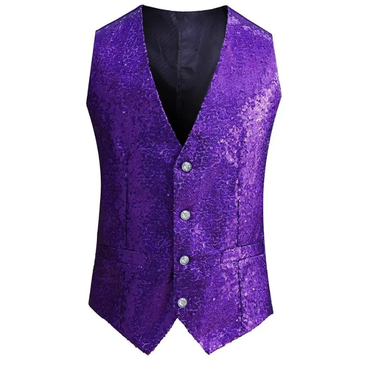 Sequin V-Neck Pride Vest