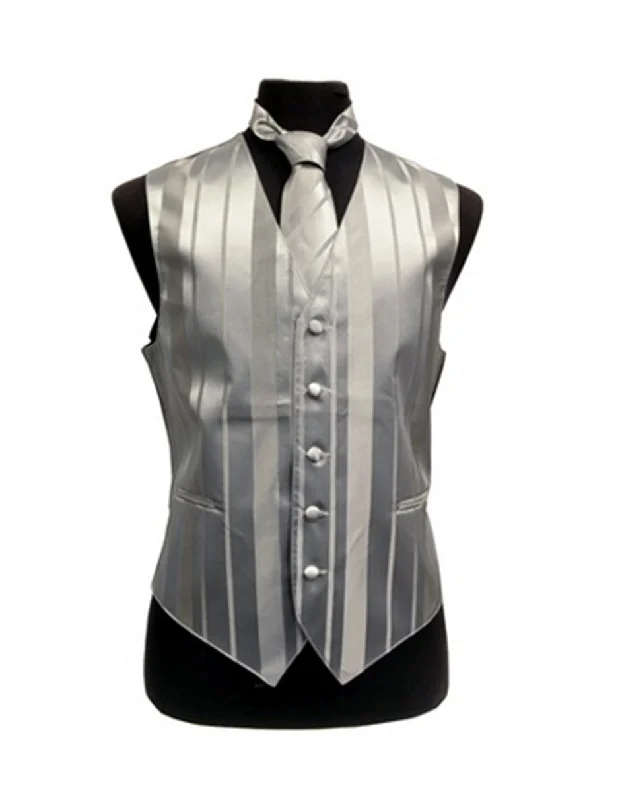 Silver Stripe Vest Set