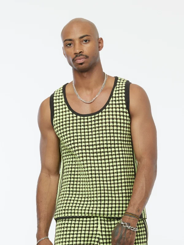 WB CROCHET VEST (Semi Frozen Yellow/Night Brown)