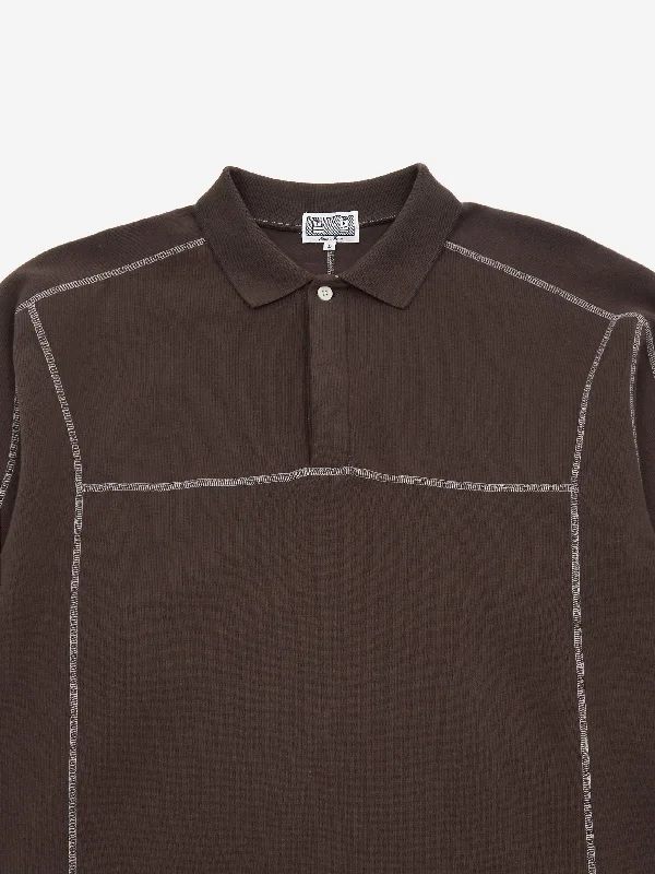 c-e-cav-empt-double-knit-longsleeve-polo-charcoal