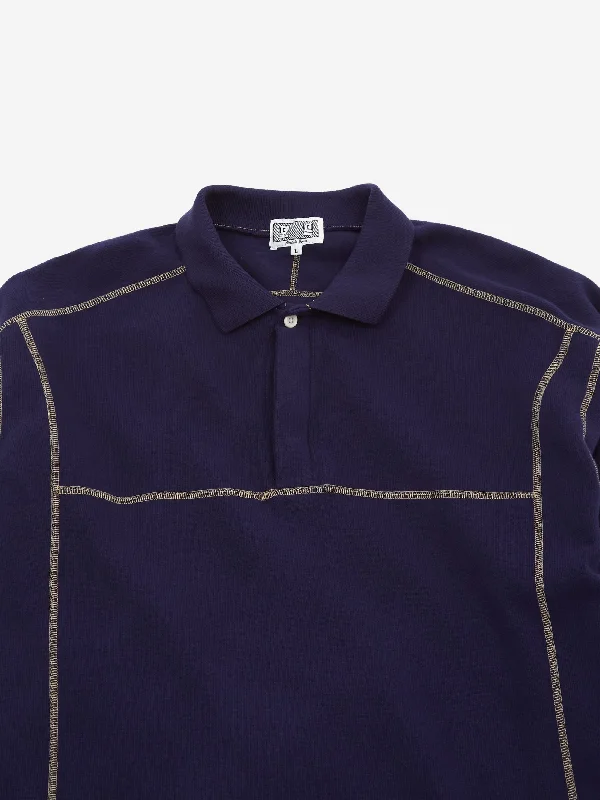 c-e-cav-empt-double-knit-longsleeve-polo-navy