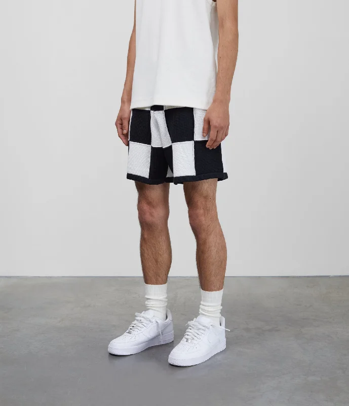 cb-chequered-knit-shorts