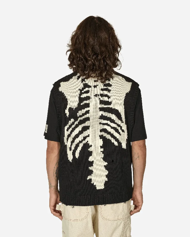 kapital-clothing-5g-cotton-knit-bone-vest-black-j290367