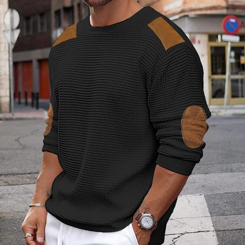 mens-casual-round-neck-long-sleeve-patchwork-slim-pullover-knitted-sweater-02555996m