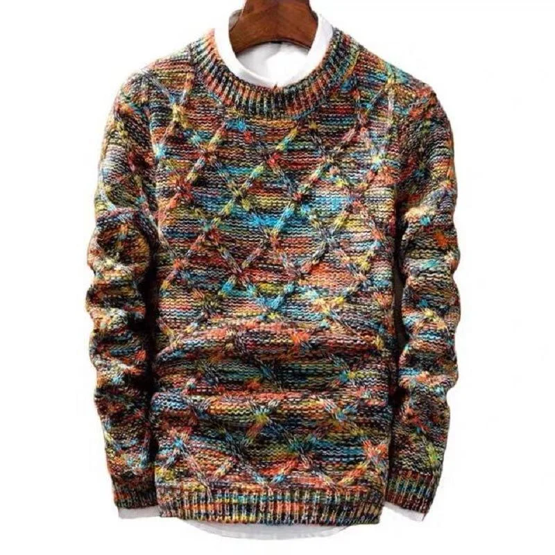 mens-round-neck-coloring-knit-sweater-97661397z