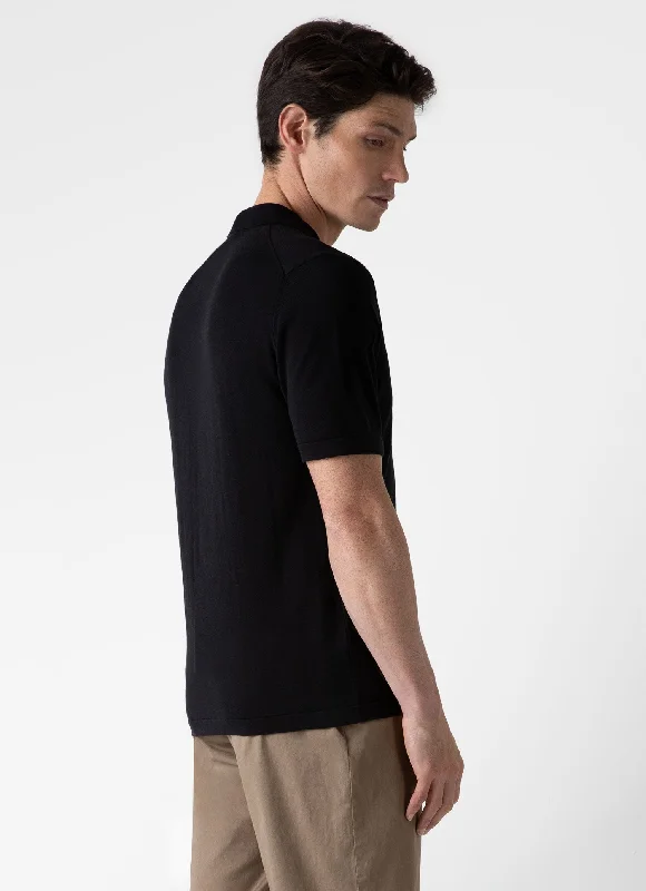 mens-sea-island-cotton-knit-short-sleeve-shirt-in-black