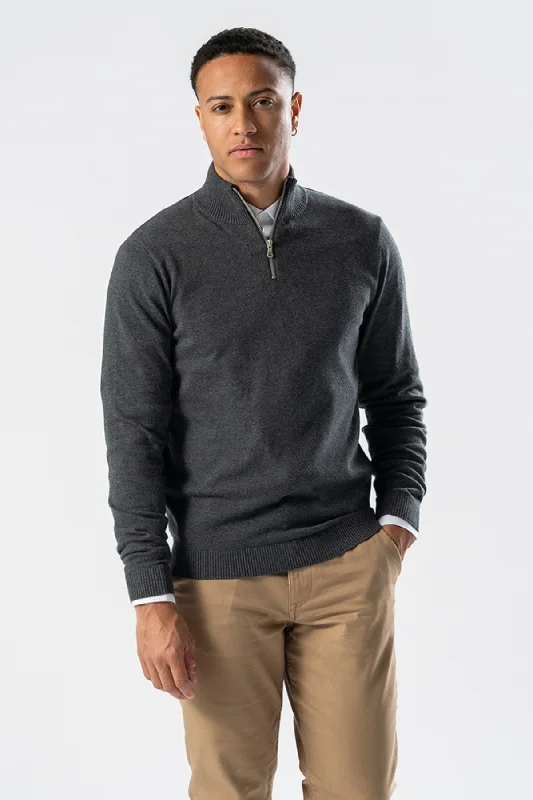 pullover-half-zip-charcoal-melange