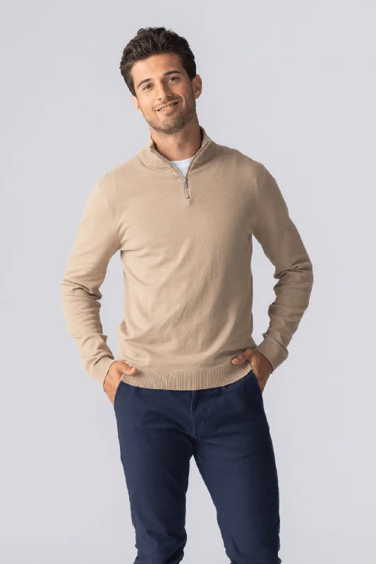 Pullover Half Zip - Sand