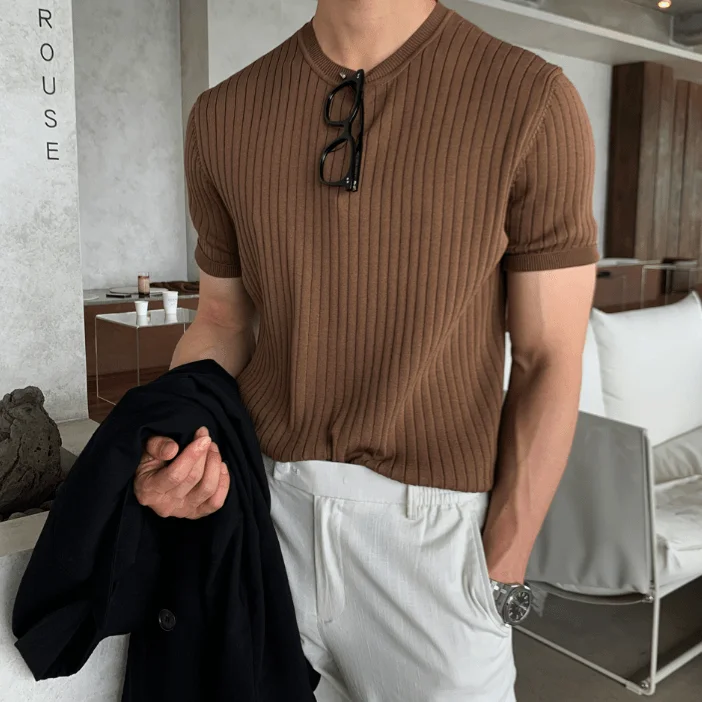 RT No. 6620 VERTICAL KNIT SHORT SLEEVE SHIRT