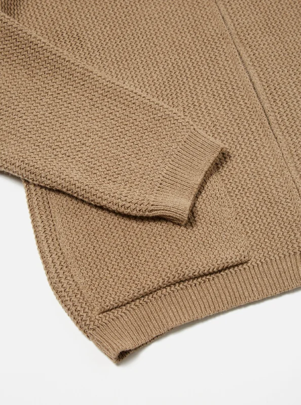 universal-works-rack-stitch-zip-up-knit-in-summer-oak-eco-cotton