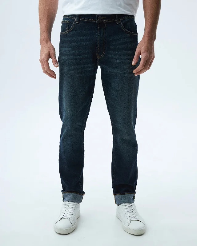 RELAXED FIT HIGH-RISE JEANS IN ULTRA DARK WASH