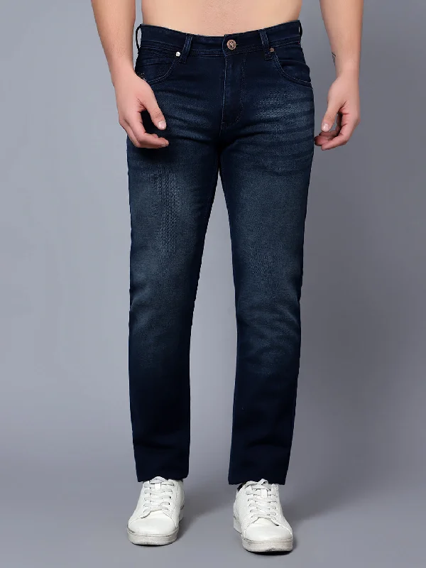 Cantabil Men Dark Mercerised Jeans