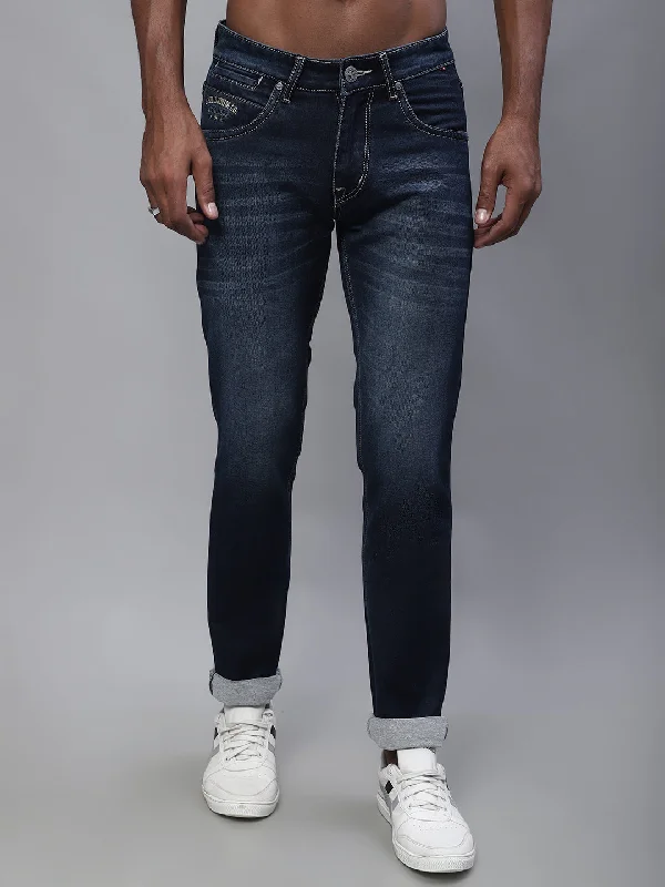 Cantabil Men Dark Mercerised Jeans