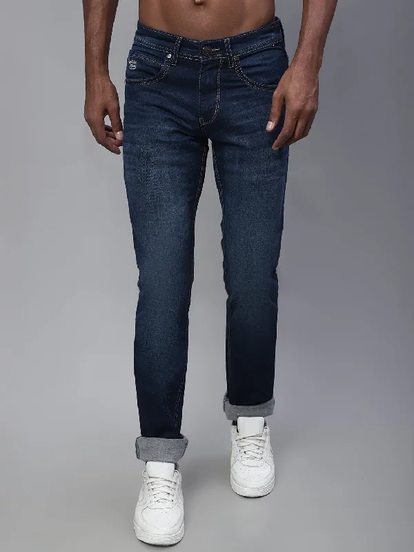 Cantabil Men Dark Mercerised Jeans