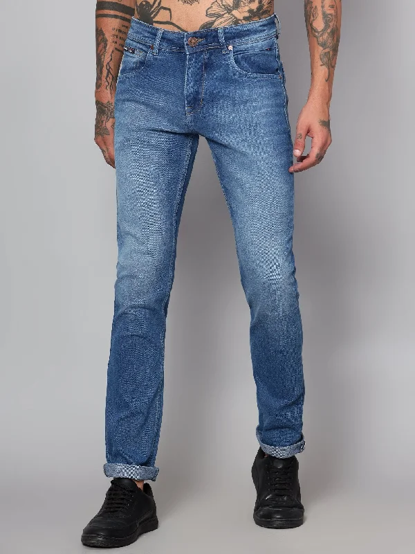 Cantabil Men Light Blue Clean Look Jeans