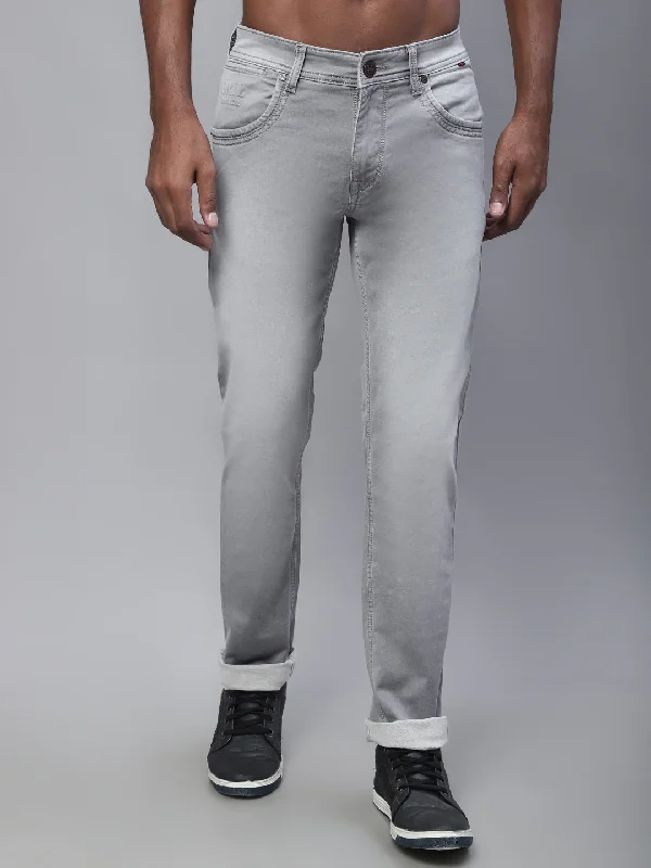 Cantabil Men Light Grey Denim