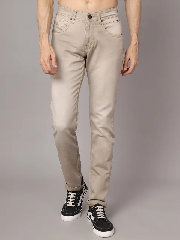 Cantabil Mens Beige Jeans