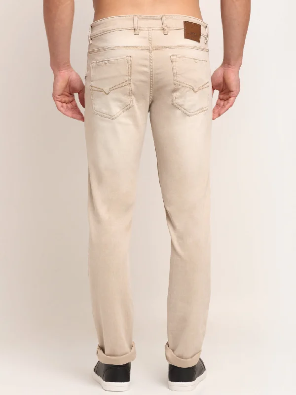 Cantabil Men's Beige Jeans