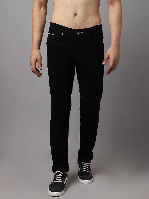 Cantabil Men's Black Denim