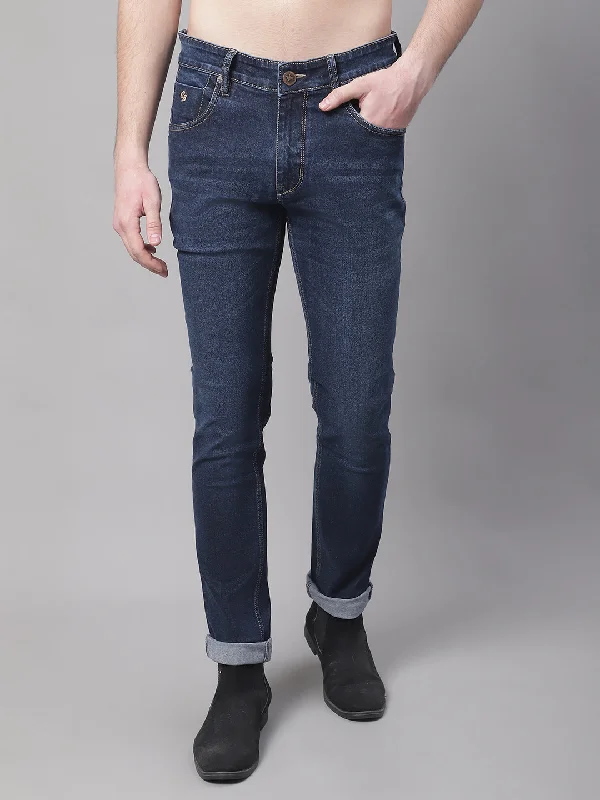 Cantabil Men's Dark Carbon Blue Denim