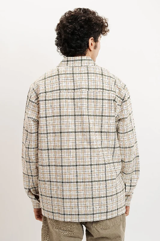 Ecru Checks Men's Shacket