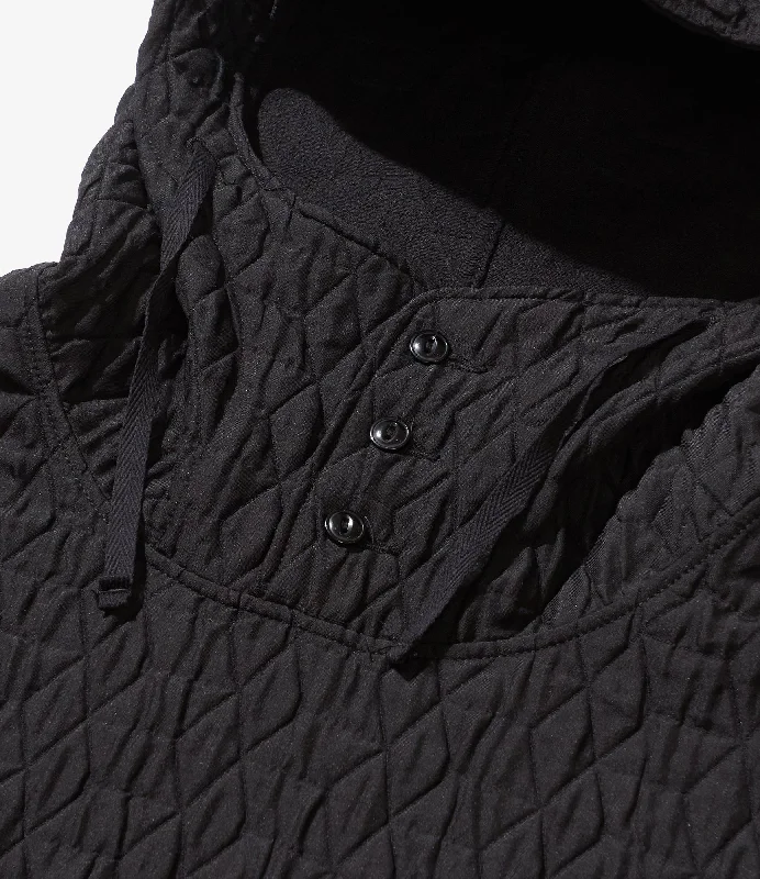 Engineered Garments Cagoule Shirt - Black Polyester Geo Quilt