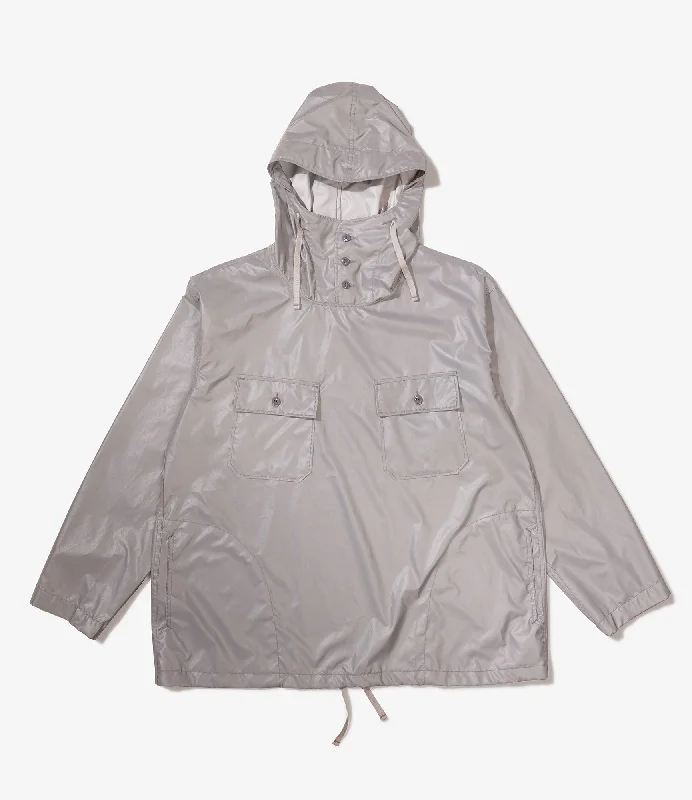 Engineered Garments Cagoule Shirt - Silver Poly Refrective Taffeta