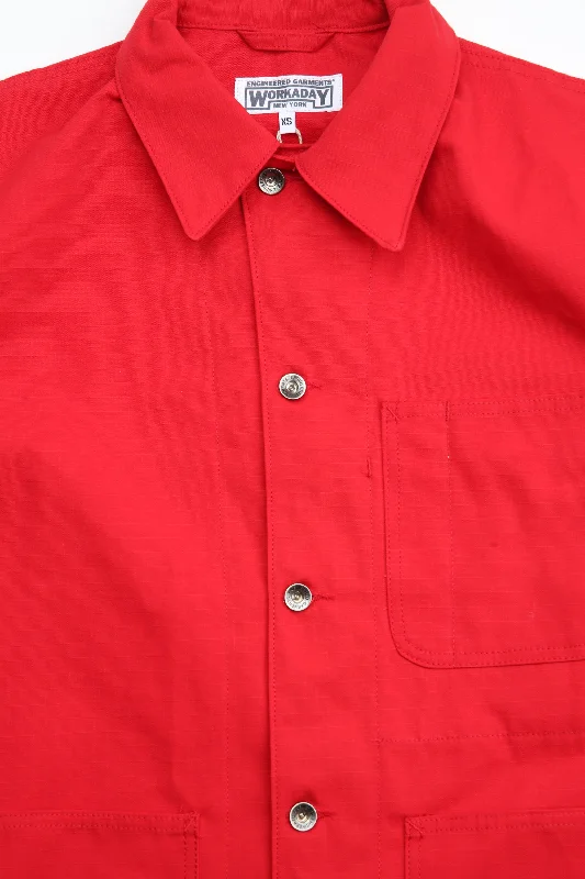 Engineered Garments Workaday Utility Jacket - Red Cotton Ripstop