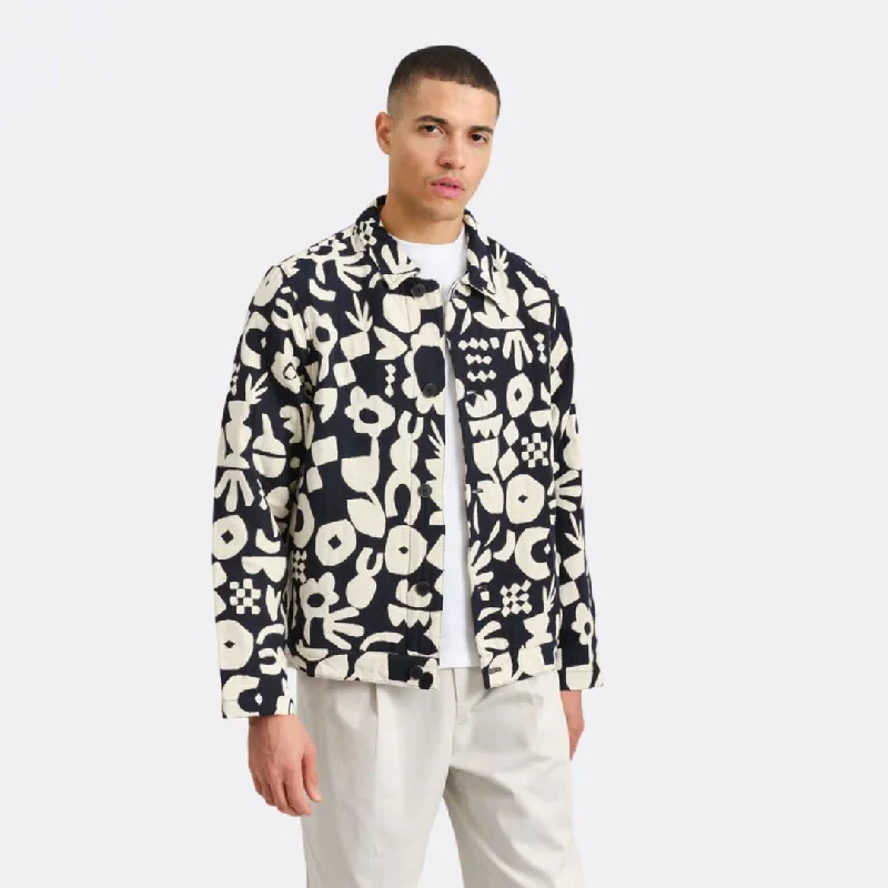 Iggy Jacket Spin Jacquard (Navy + Ecru)