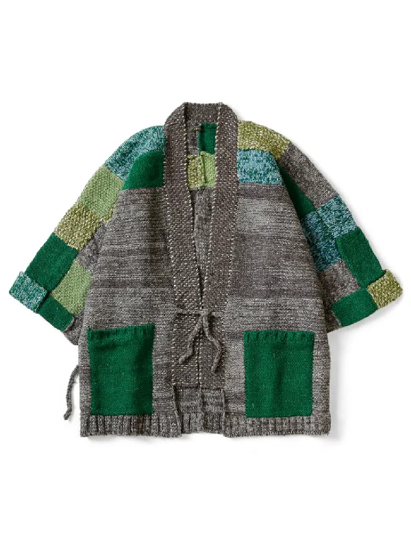 Kapital 3G Wool Hand Knit TUGIHAGI KESA Cardigan - Green