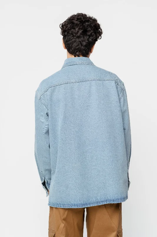 Light Blue Men's Denim Shacket