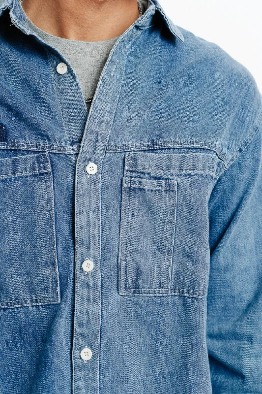 Men's Double Pocket Denim Jacket