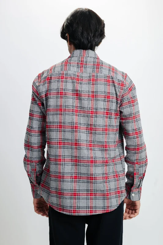 Men's Red Checked Shirt