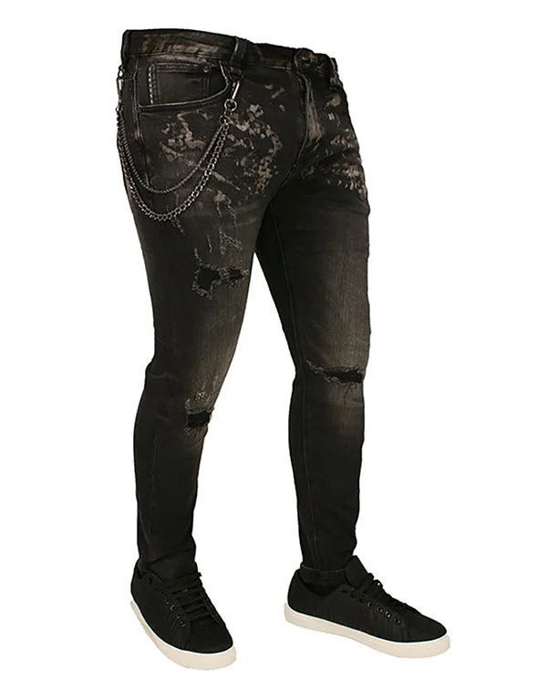 Men's Moon Rocks Skinny Jeans