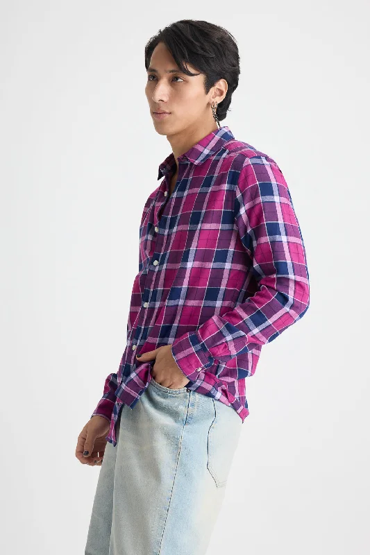 Men's Pink Checkered Shirt