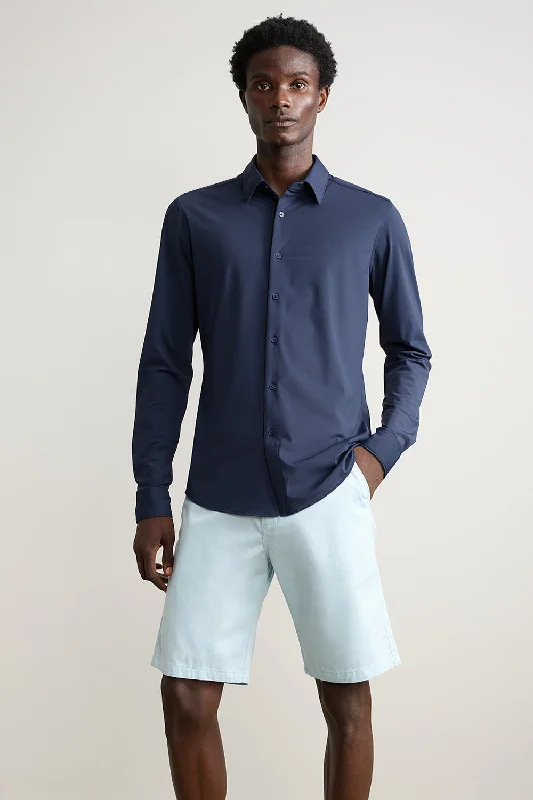 Men's Polyamide Shirt- Navy Blue