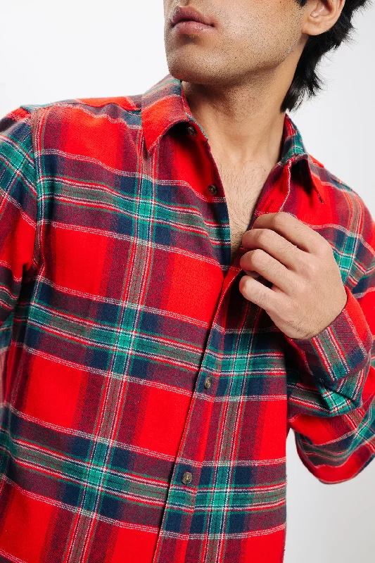 Men's Red Checkered Shirt