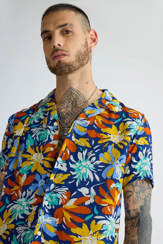 Men's Multi Printed Viscose Shirt