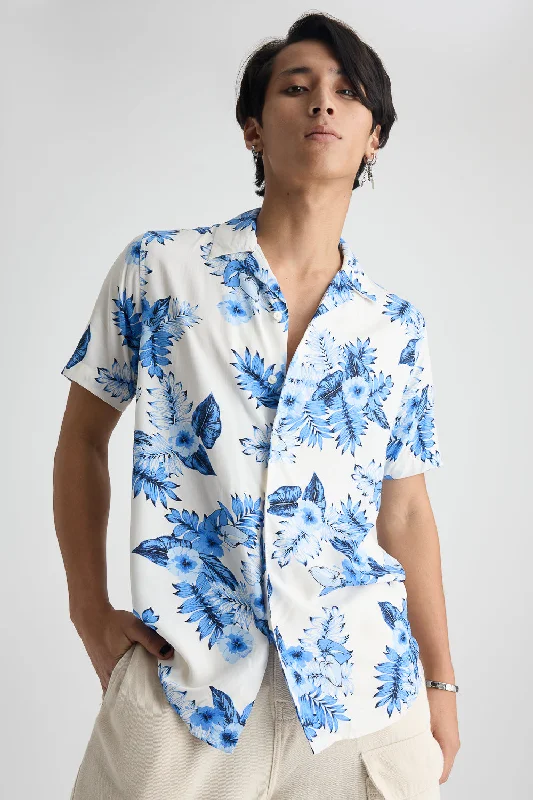 Men's Floral Revere Viscose Shirt