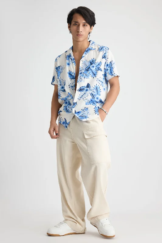 Men's Floral Revere Viscose Shirt