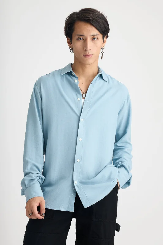 Men's Washed Blue Shirt